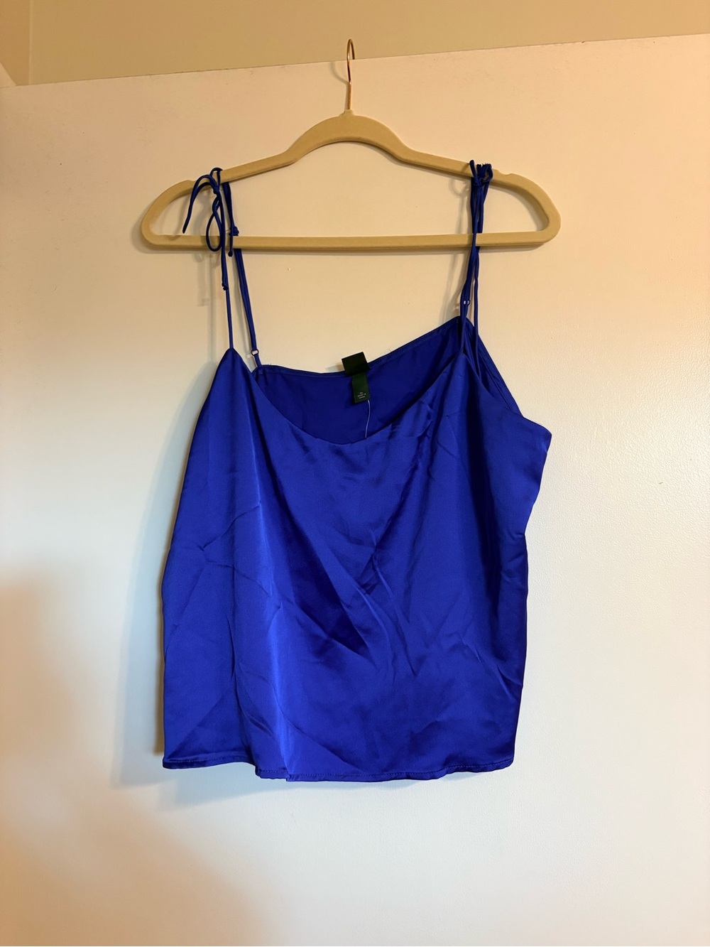 Target Blue Satin Tie-Shoulder Camisole